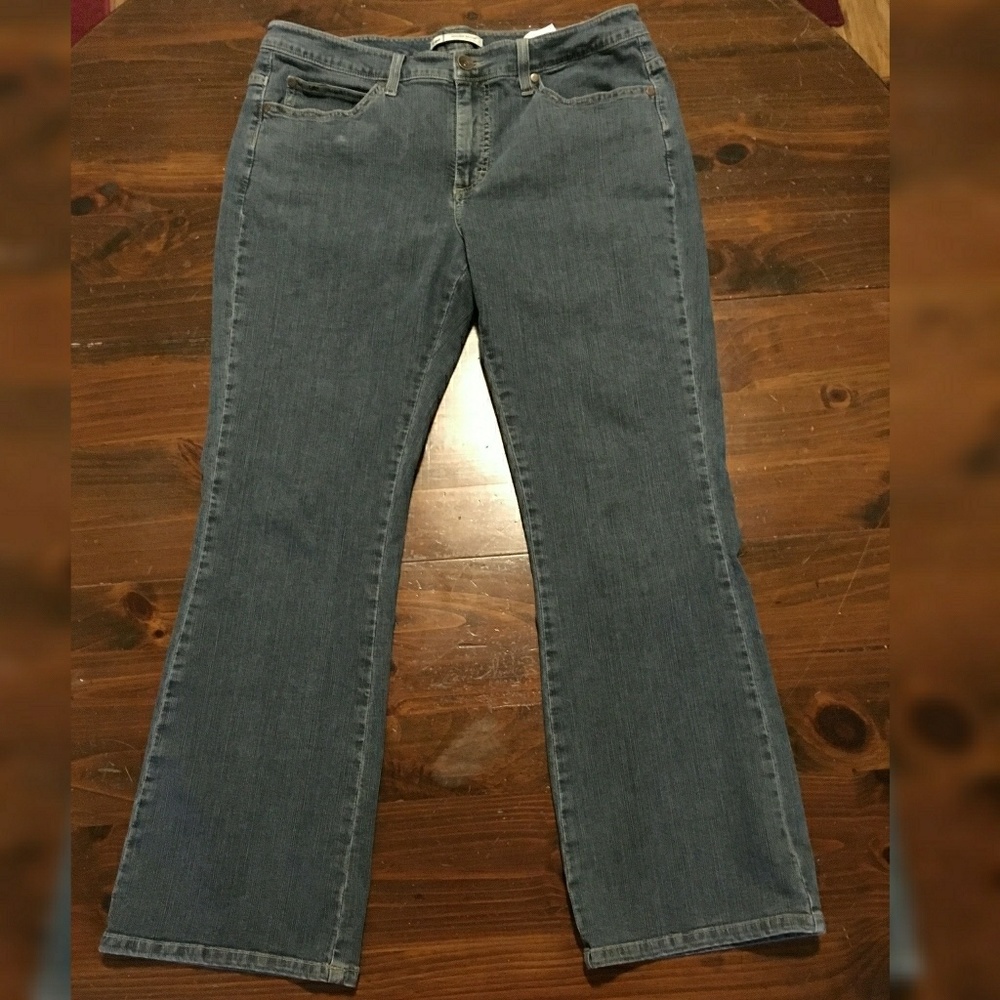 Lee Slender Secret Straight Leg Jeans Sz 14 Short